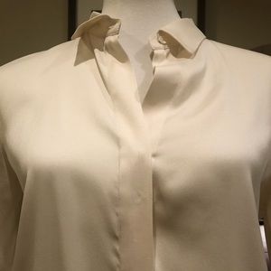 Theory silk shirt off-white